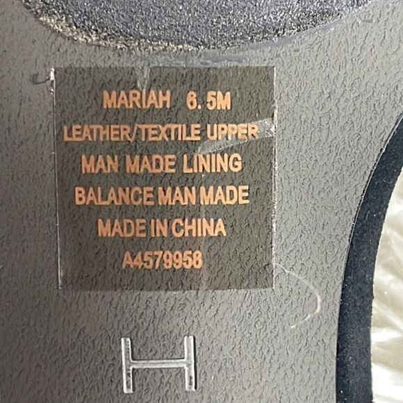 H by Halston Sandals Womens size 6.5 leather Suede  Embellish sling back Mariah - Picture 8 of 8